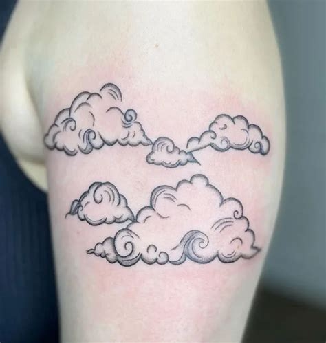 cloud sleeve tattoo|simple cloud tattoo.